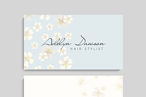 Flower business cards template