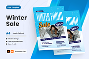 Blue Winter Sale Flyer, a Flyer Template by SquidPixey (Thumbnail 1 of 6)