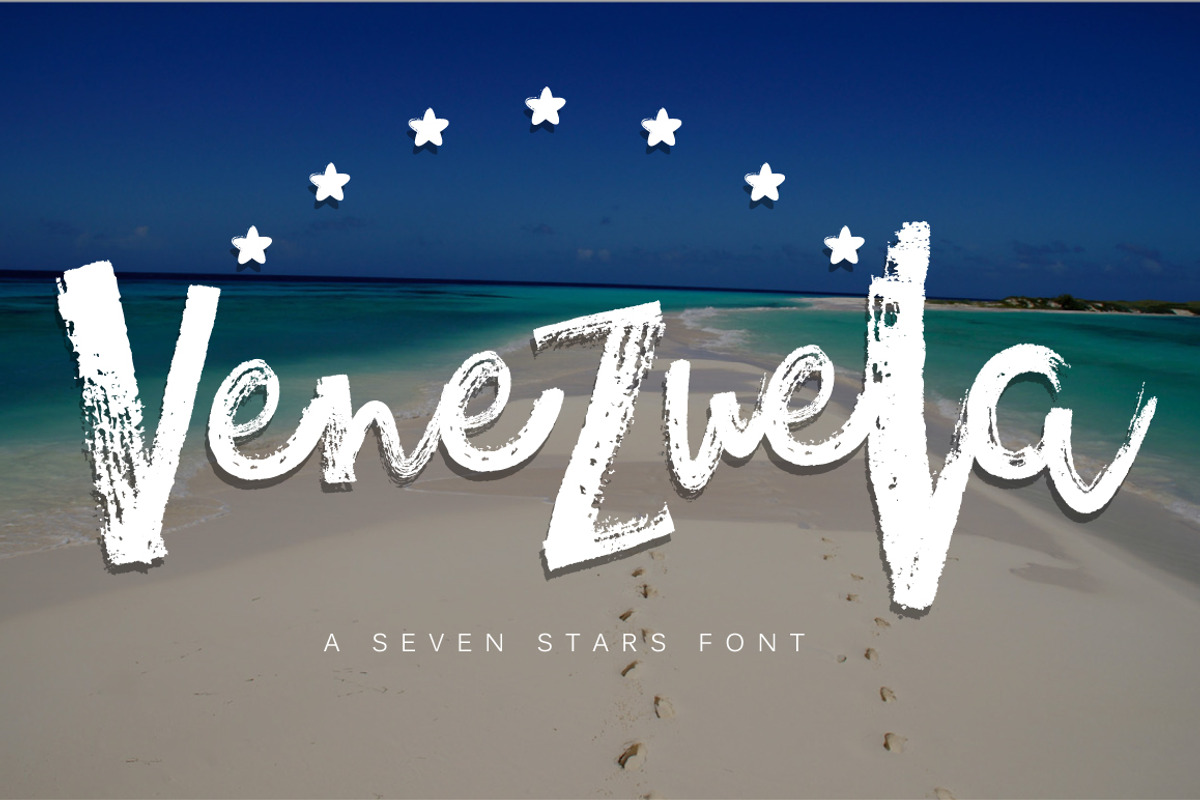 Venezuela - Dry brush font preview 3