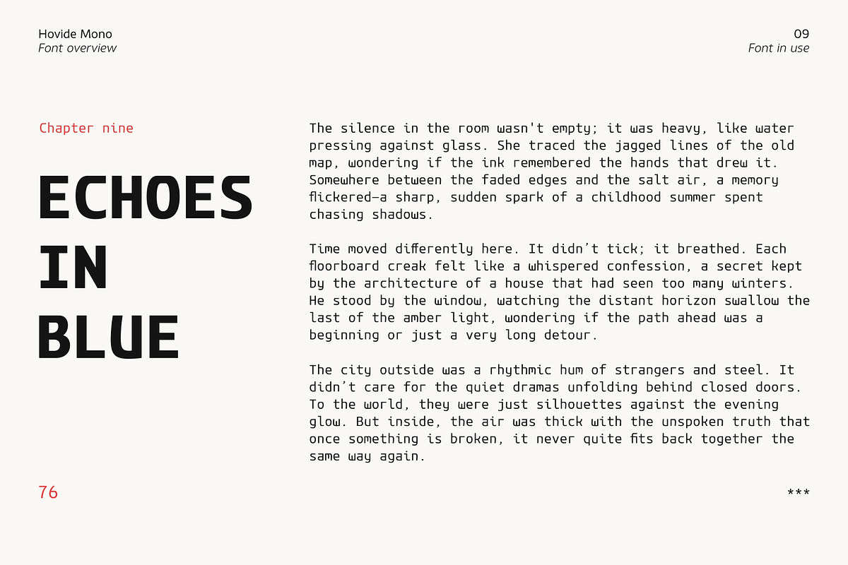 Hovide Mono, a Sans Serif Font by Zafara Studios (Photo 9 of 12)