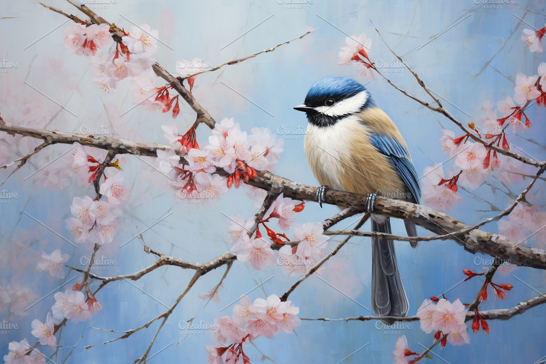 Little bird sitting on a branch of tree, an Animal Photo by AlyaAnd