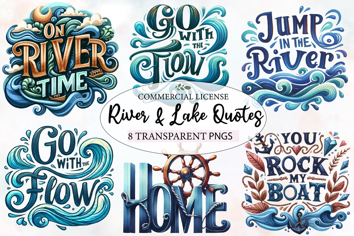 River & Lake Quotes Sublimation Bund, an Illustration by Designworld (Photo 1 of 10)