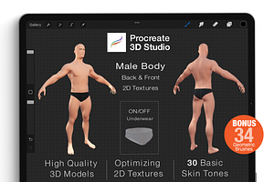 Procreate 3d Model - Full Body Male