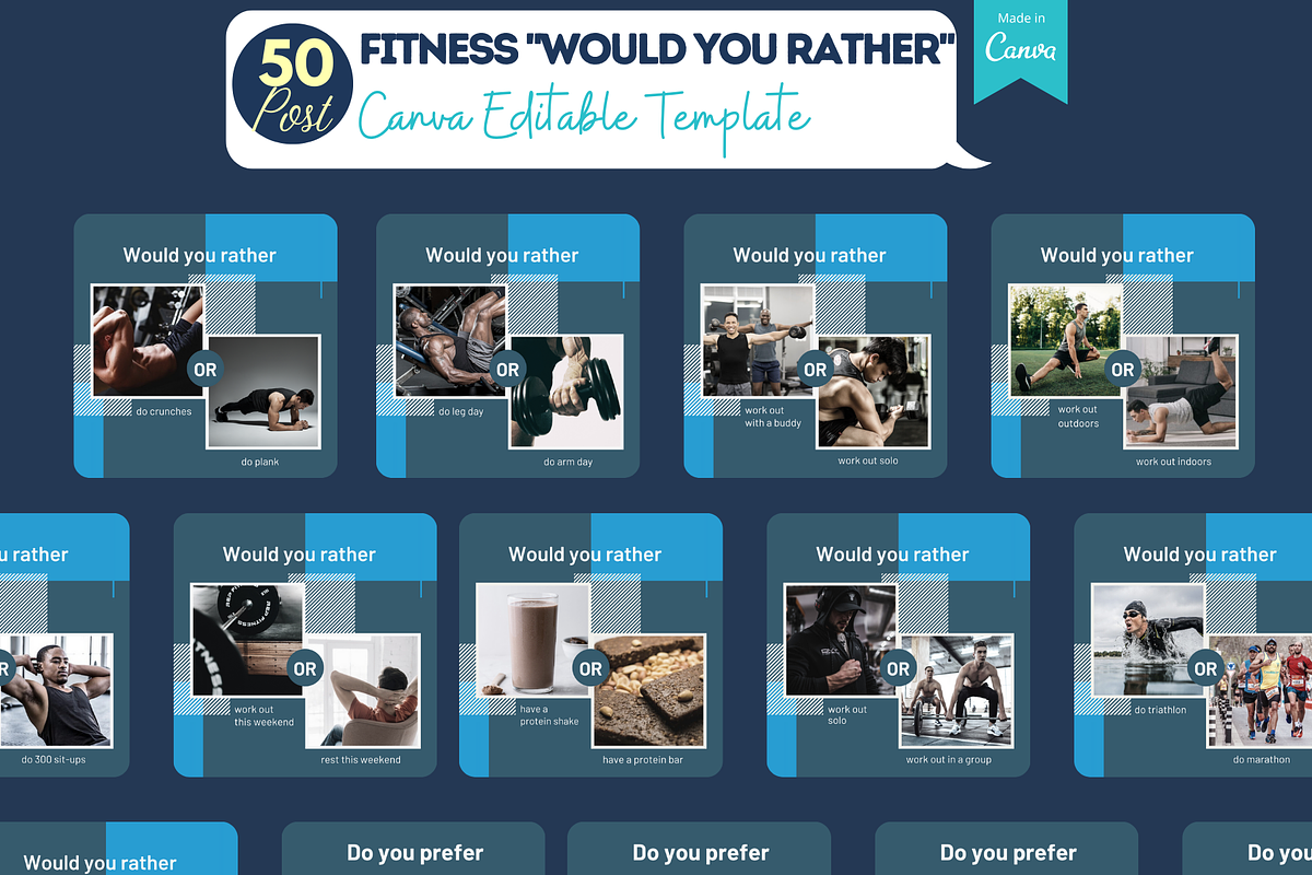 Fitness Templates - Canva Editable, a Social Media Template by Viral Content Design (Photo 5 of 12)
