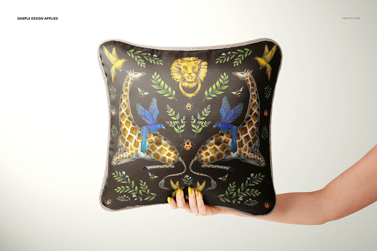 Silk Cushion with Braid Mockup Set, a Product Mockup by creatsy5 (Photo 5 of 20)