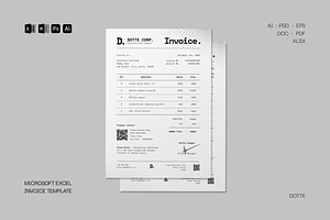 Invoice Template - Dotte, a Stationery Template by fakhroo