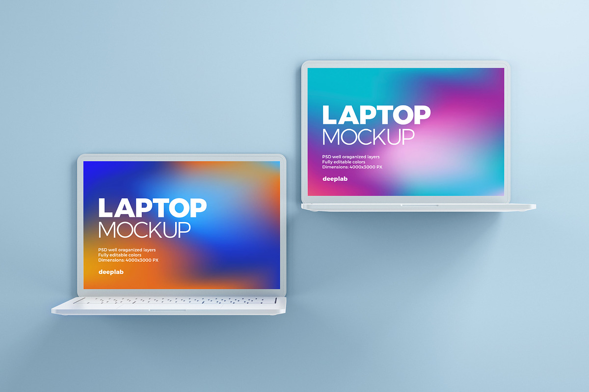 Macbook Pro Clay Mockup set, a Device Mockup by Deeplab (Photo 11 of 19)