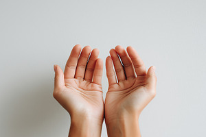 Close up of open human hands, a Person Photo by MistyDay
