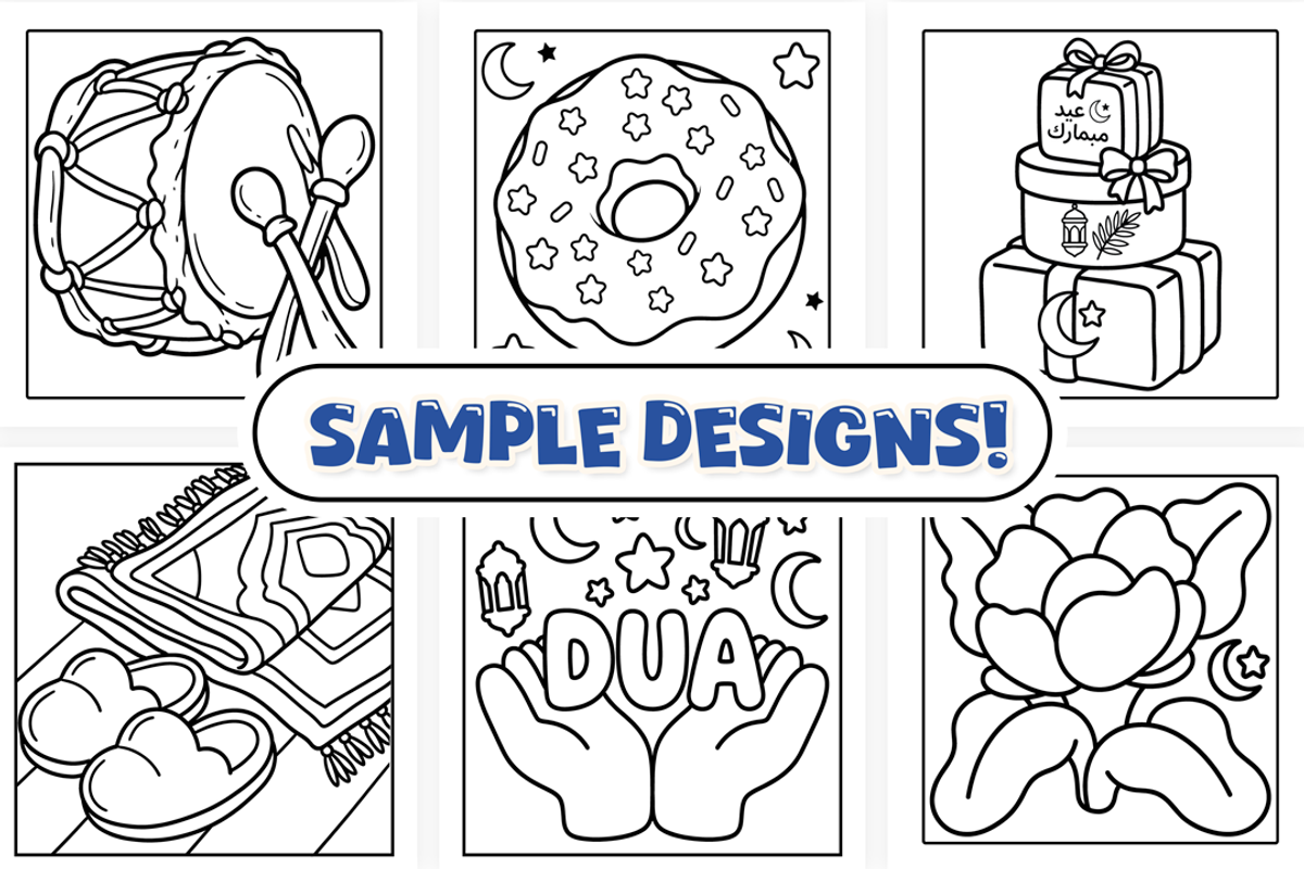 Bold and Easy Ramadan Mini Coloring, a Seasonal Illustration by Craftsbeefy (Photo 2 of 4)