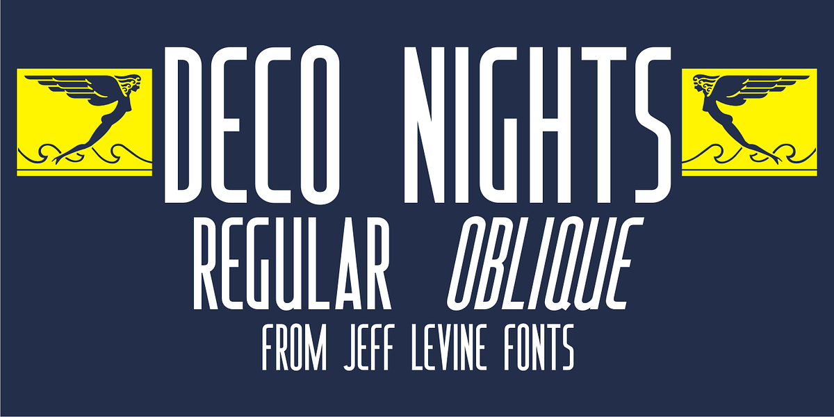 Deco Nights JNL, a Sans Serif Font by Jeff Levine Fonts