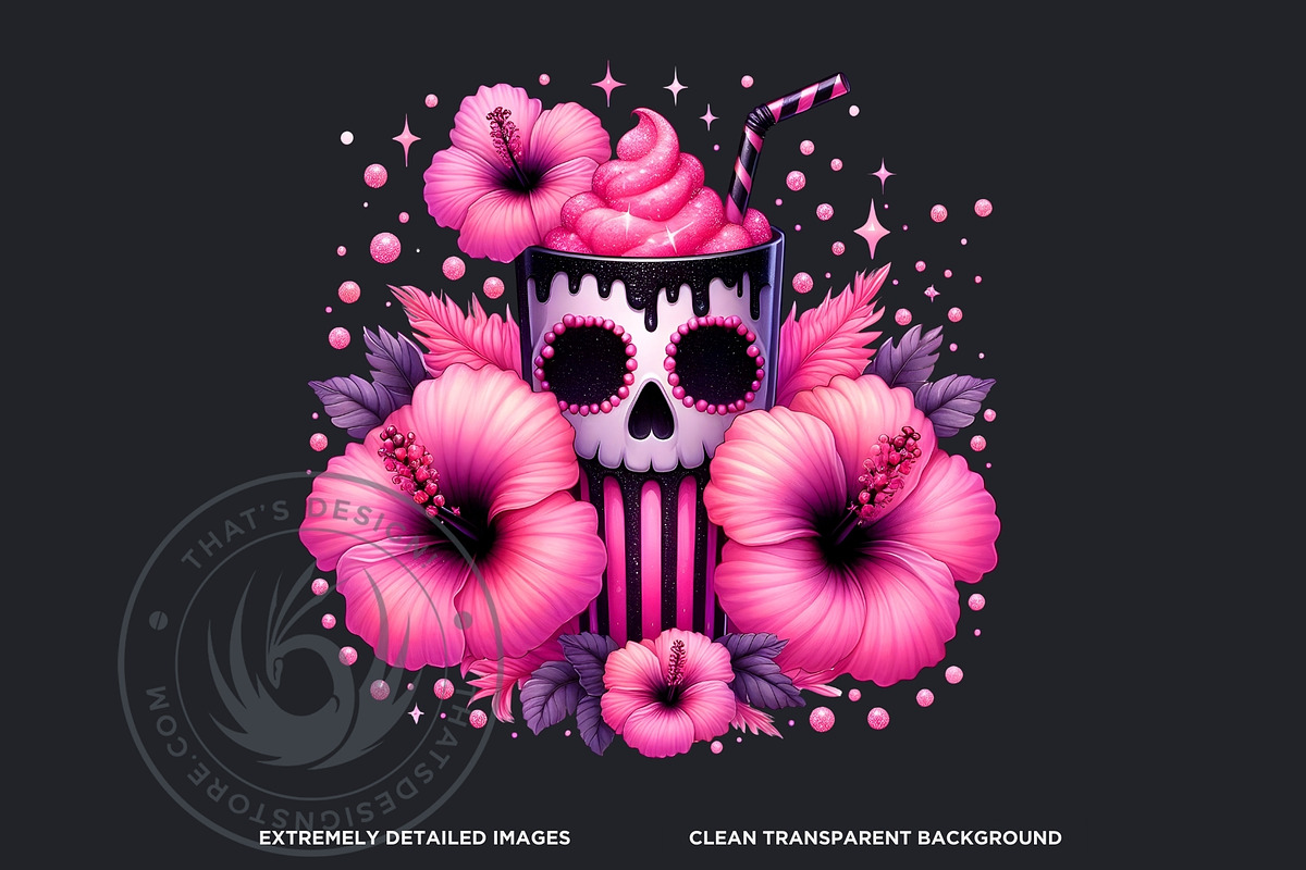 Pastel Goth Halloween Drinks PNG, a Seasonal Illustration by ThatsDesignArt (Photo 3 of 10)
