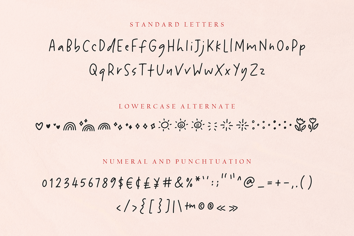 Cheerful Monday Handwritten Font, a Script Font by RedyStudio (Photo 15 of 17)