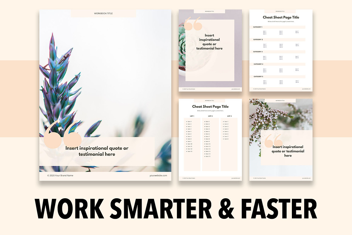 eBook & Worksheet 50 Pages Templates, a Templates & Theme by The Pigeon Letters (Photo 4 of 9)