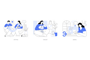 Hands-on hobby isolated cartoon, a Person Illustration by Visual Generation