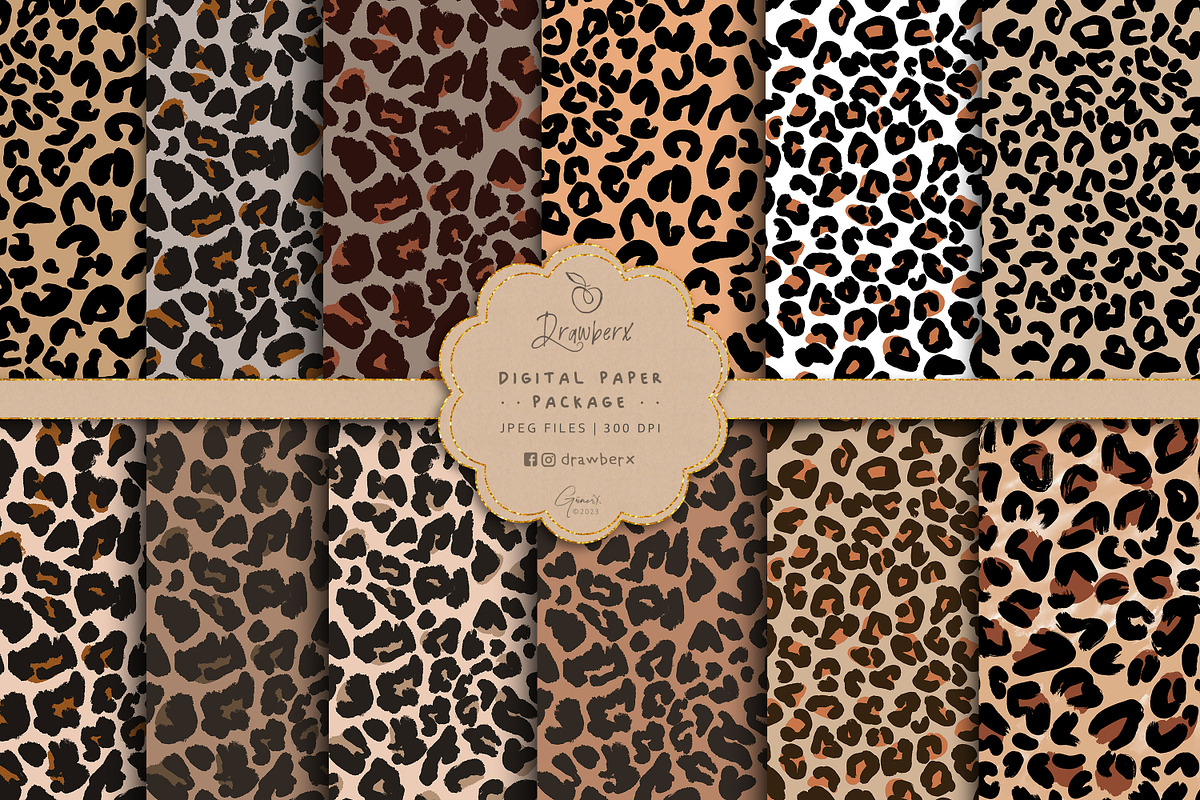 Leopard Print Surface Patterns 136, a Pattern Graphic by Drawberx