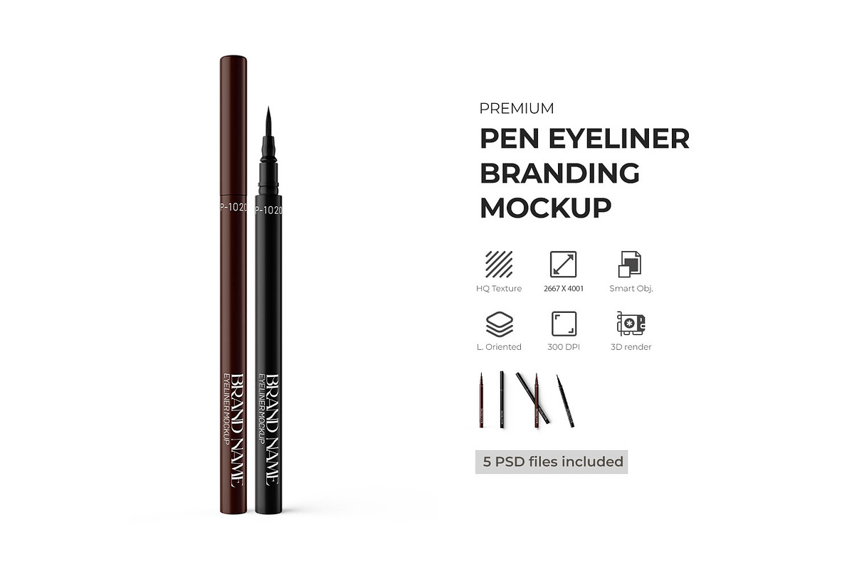Eye Liner Mockup For Visualization, a Pens & Pencil Mockup by Ram Studio LLC (Photo 1 of 6)