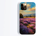 Lavender Field Landscape Artwork, a Decorative Illustration by Housui Patterns (Thumbnail 7 of 12)
