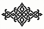 Celtic Knot Tattoo Silhouette Set, an Illustration by BIPLOB EXPERT (Thumbnail 2 of 9)