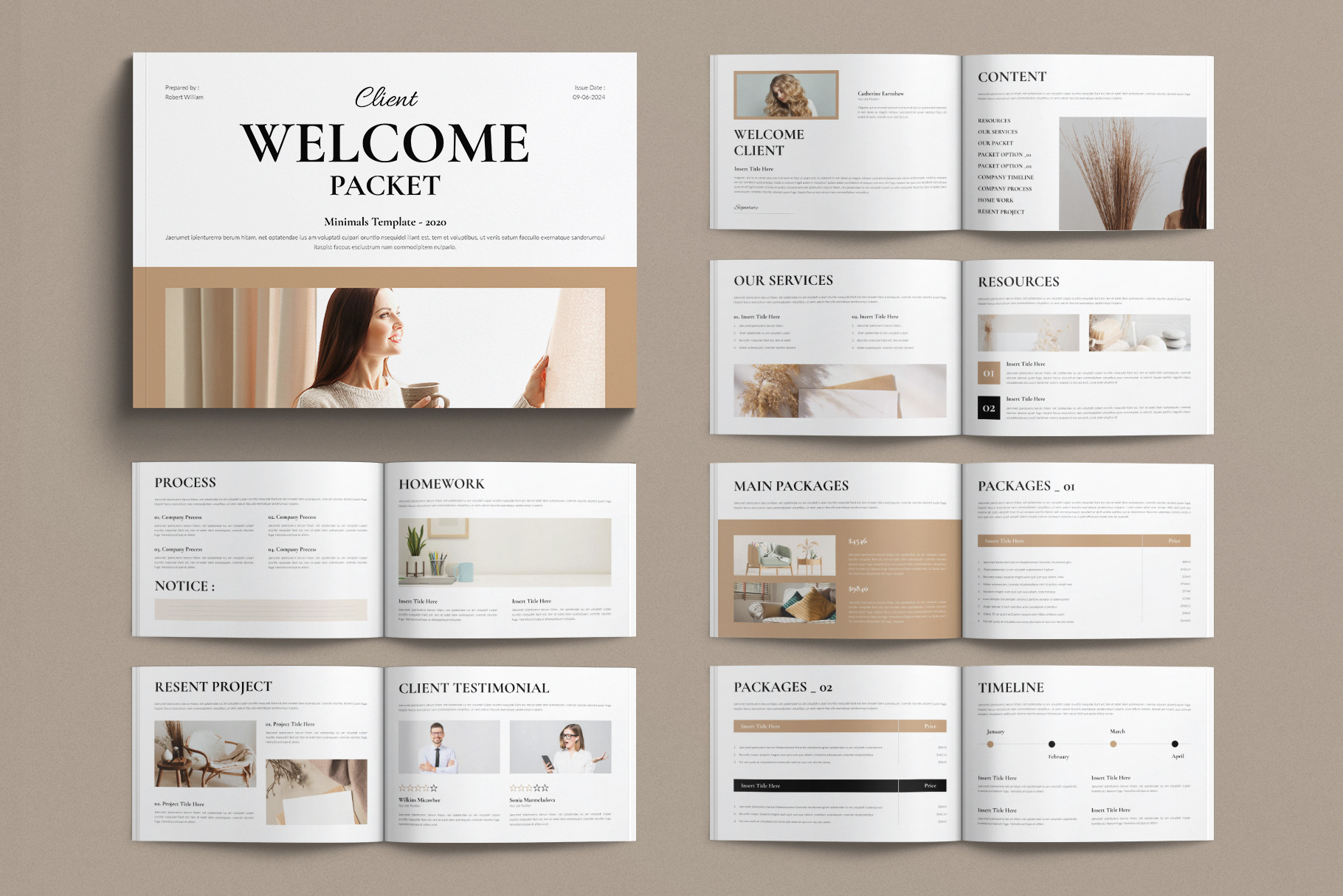 Welcome Packet Template Landscape, a Magazine Template by TemplatesForest