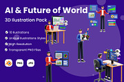 3D AI and Future of World, an Environmental 3D Model by novia99design (Thumbnail 1 of 6)
