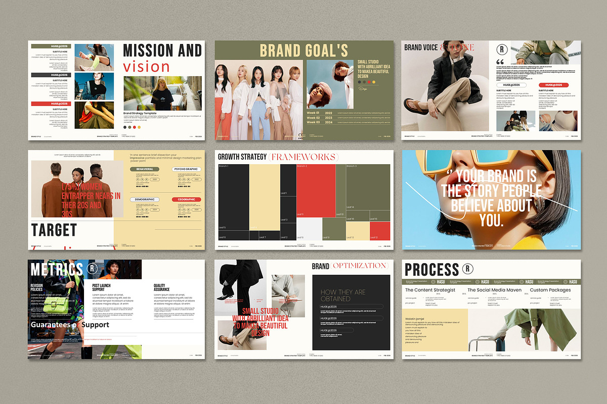 Brand Strategy Presentation Template, a Presentation Template by Aura Agency (Photo 8 of 9)