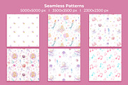 Mermaid watercolor pattern set, an Animal Illustration by WatercolorElena (Thumbnail 3 of 11)