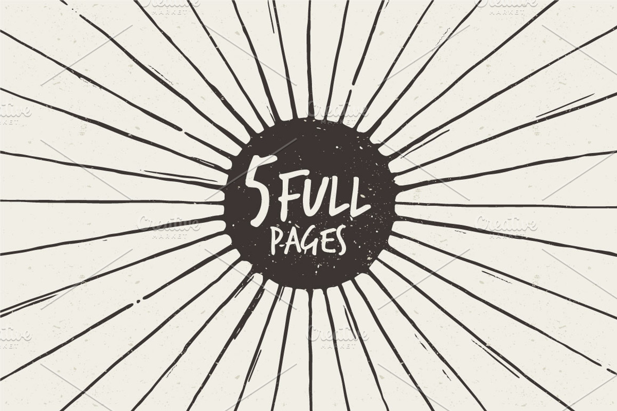 Hand Drawn Sunbursts, an Illustration by Stella's Graphic Supply (Photo 3 of 4)