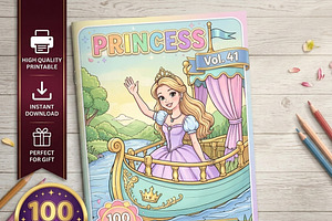 Magical Princess Coloring Book Vol41