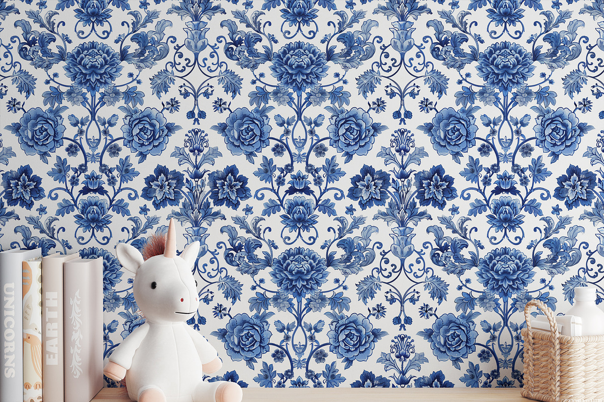 Chinoiserie Floral Seamless Pattern, a Pattern Graphic by Olya Creative (Photo 9 of 11)