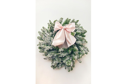 Christmas wreath on the wall, a Holiday Photo by yanadjana