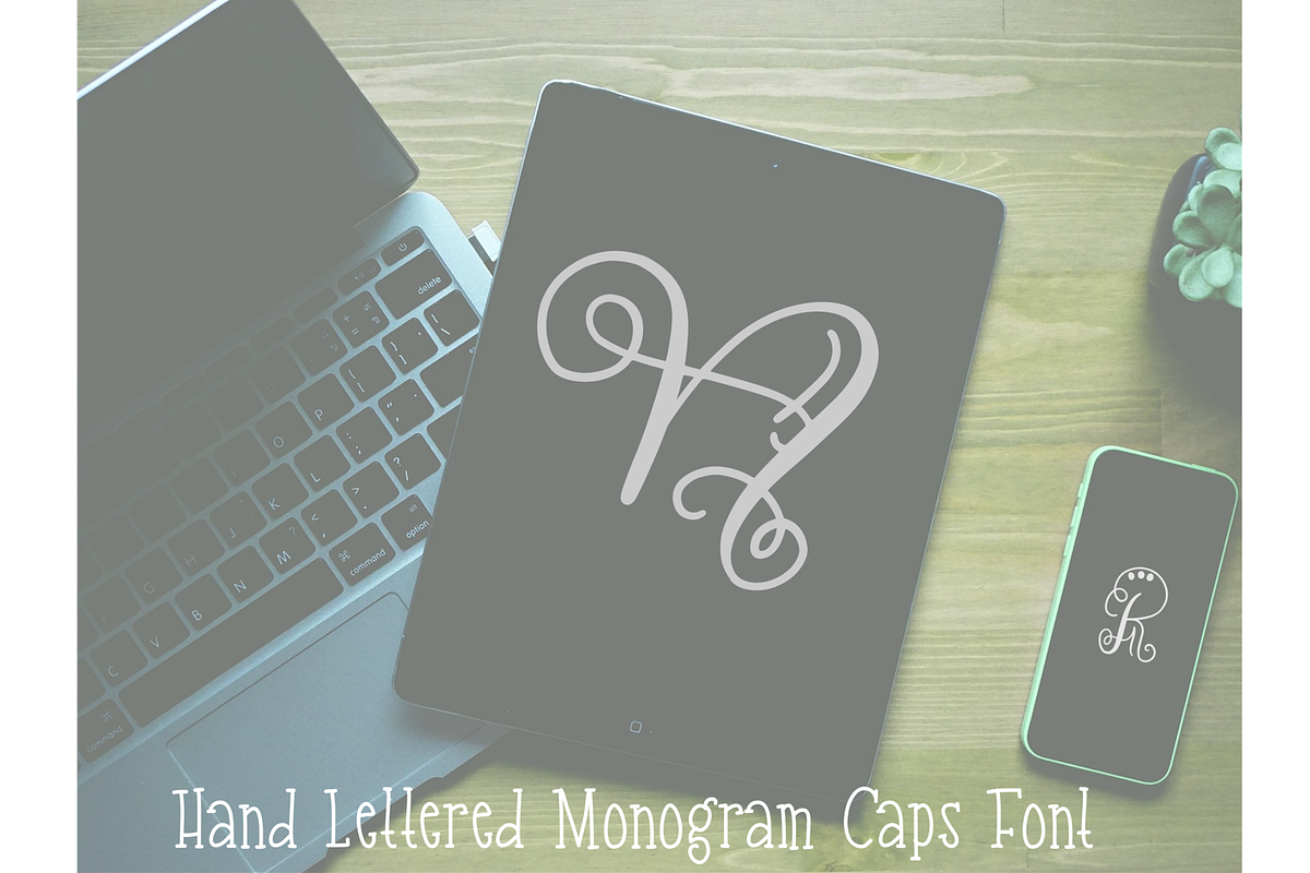 Monogram Font Hand Lettered preview 3