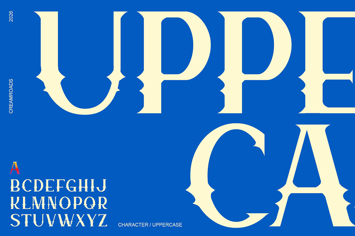 Creamroads - 60s Distorted Font, a Font by riff.type (Photo 4 of 10)