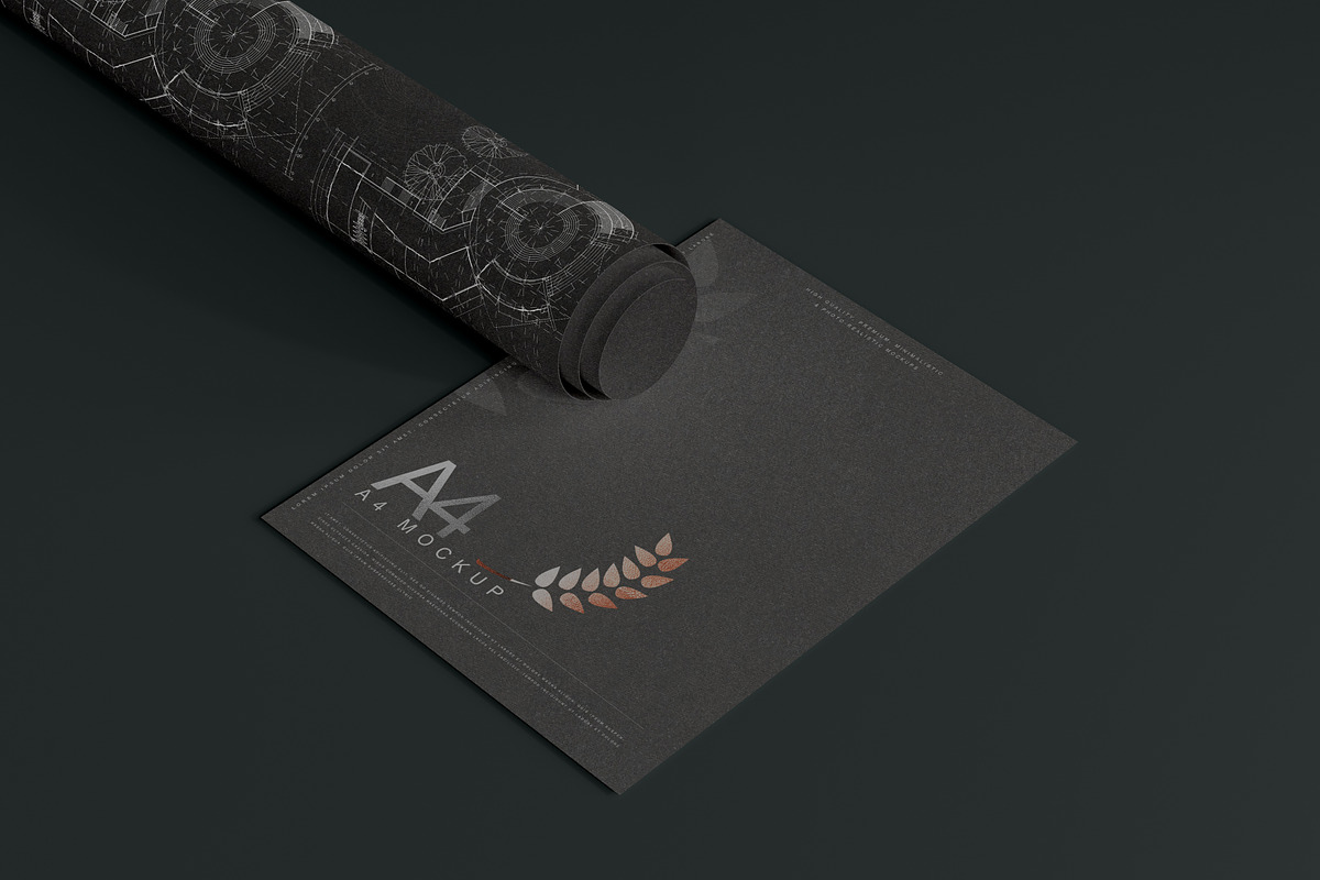 Rolled Paper & Tube Mockup, a Print Template by pmvch (Photo 8 of 10)