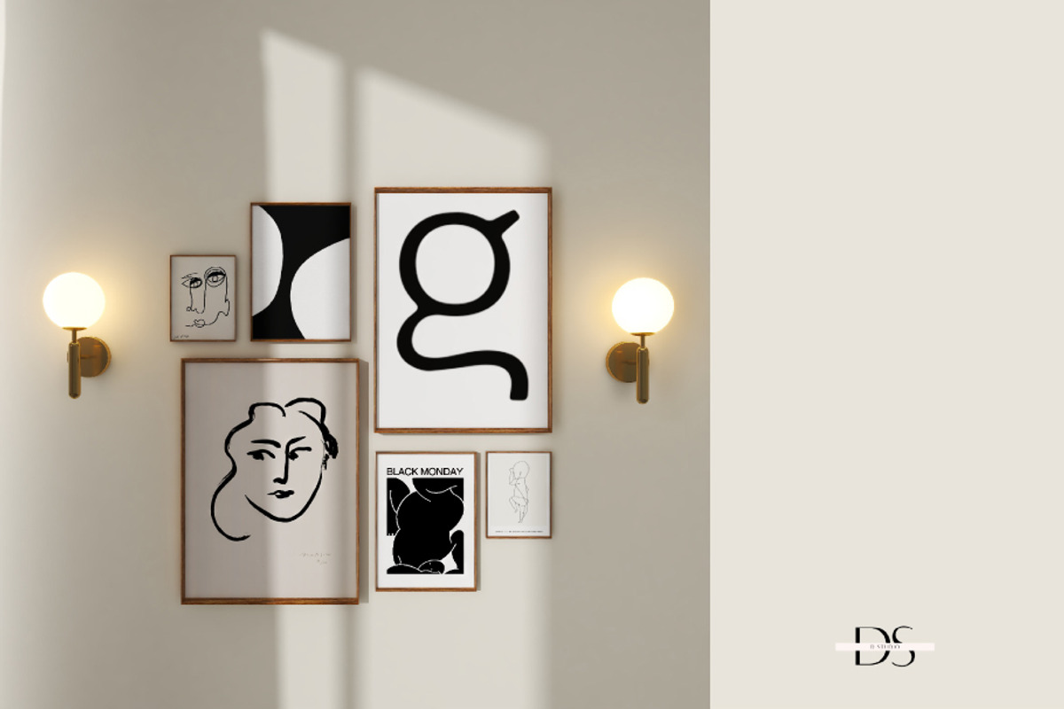 10 Bundle frame psd mockup for wall, a Print Template by DSTUDIO888 (Photo 7 of 8)