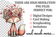 Quirky Funny Valentine Fox Clipart, an Illustration by Daily.Designs (Thumbnail 2 of 5)