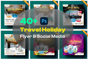 Travel Flyer Social Banner Bundle