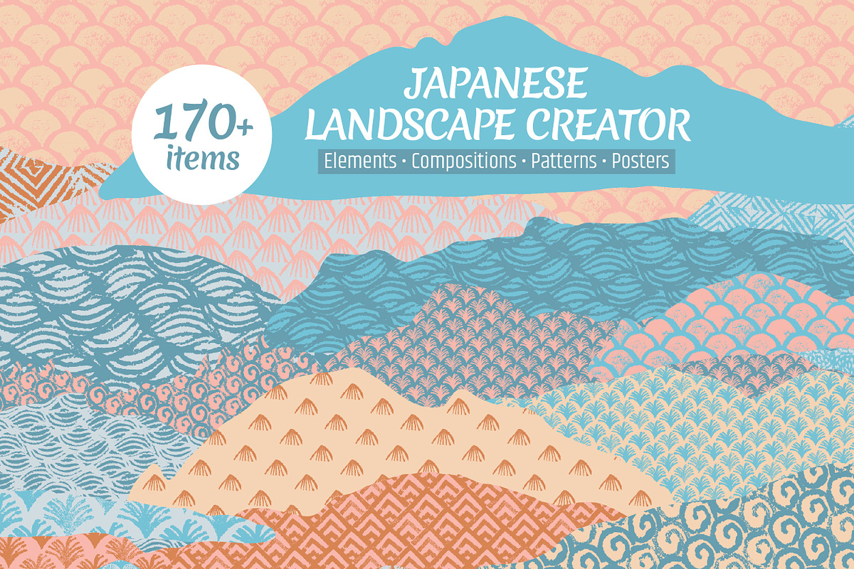 Abstract Japanese Landscape Creator, an Object Graphic by Julie&Taily (Photo 1 of 23)