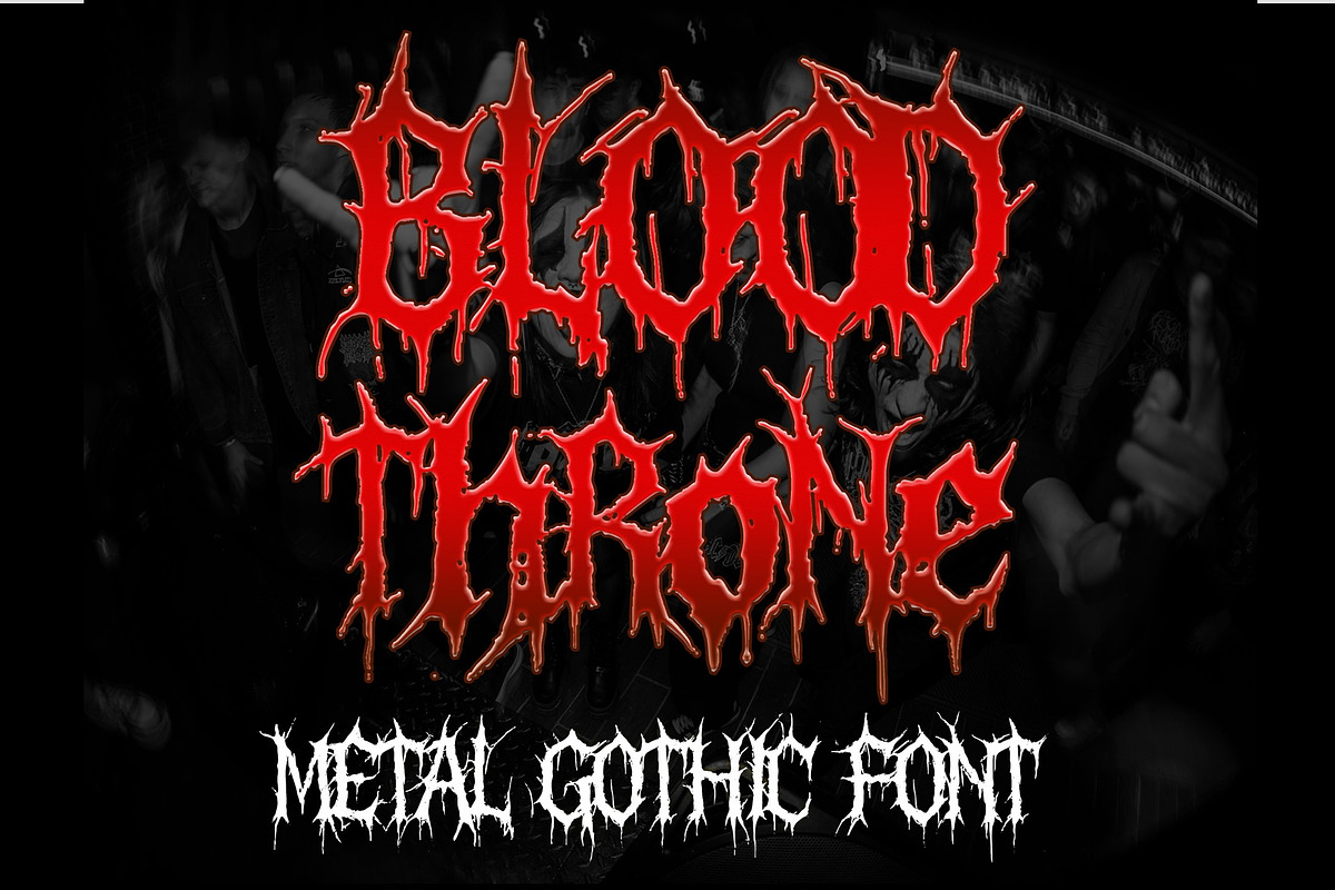 BloodThrone Gothic Metal Font, a Script Font by Art StoreID (Photo 11 of 12)