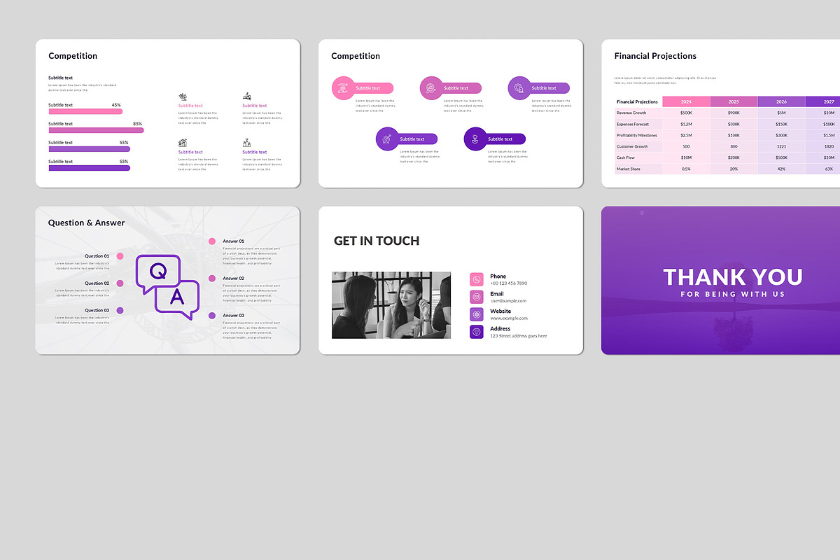 Pitch Deck Google Slides Template, a Presentation Template by Design Vault (Photo 6 of 6)