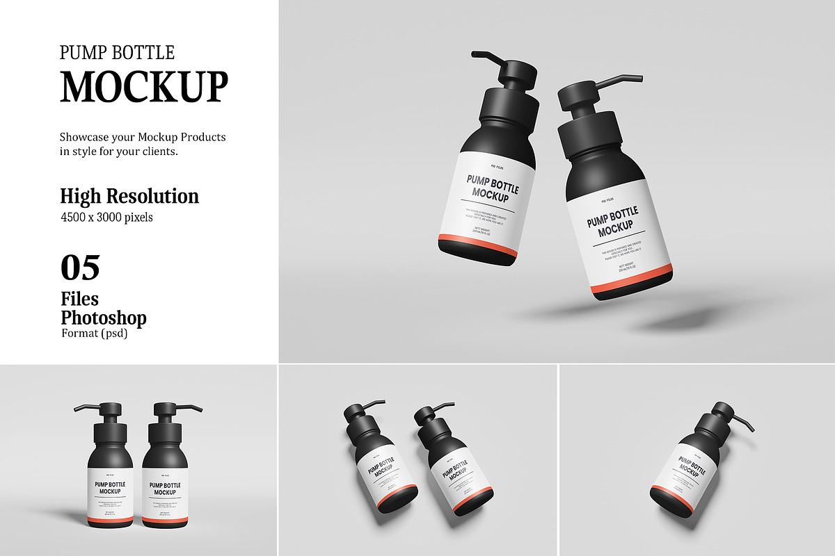 Pump Bottle Mockup Top View, a Packaging Mockup by AndikaGraphic (Photo 1 of 6)