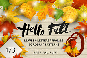 Autumn leaves vector collection