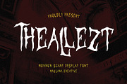 Theallezt Horror Scary Display Font, a Handwritten Font by Maulana Creative (Thumbnail 1 of 7)