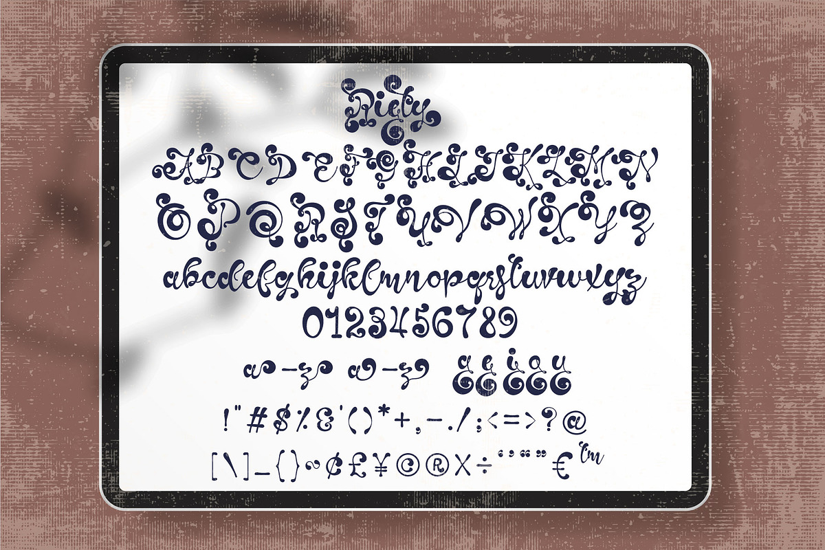 Riety Font, a Script Font by Nobu Collections (Photo 10 of 11)