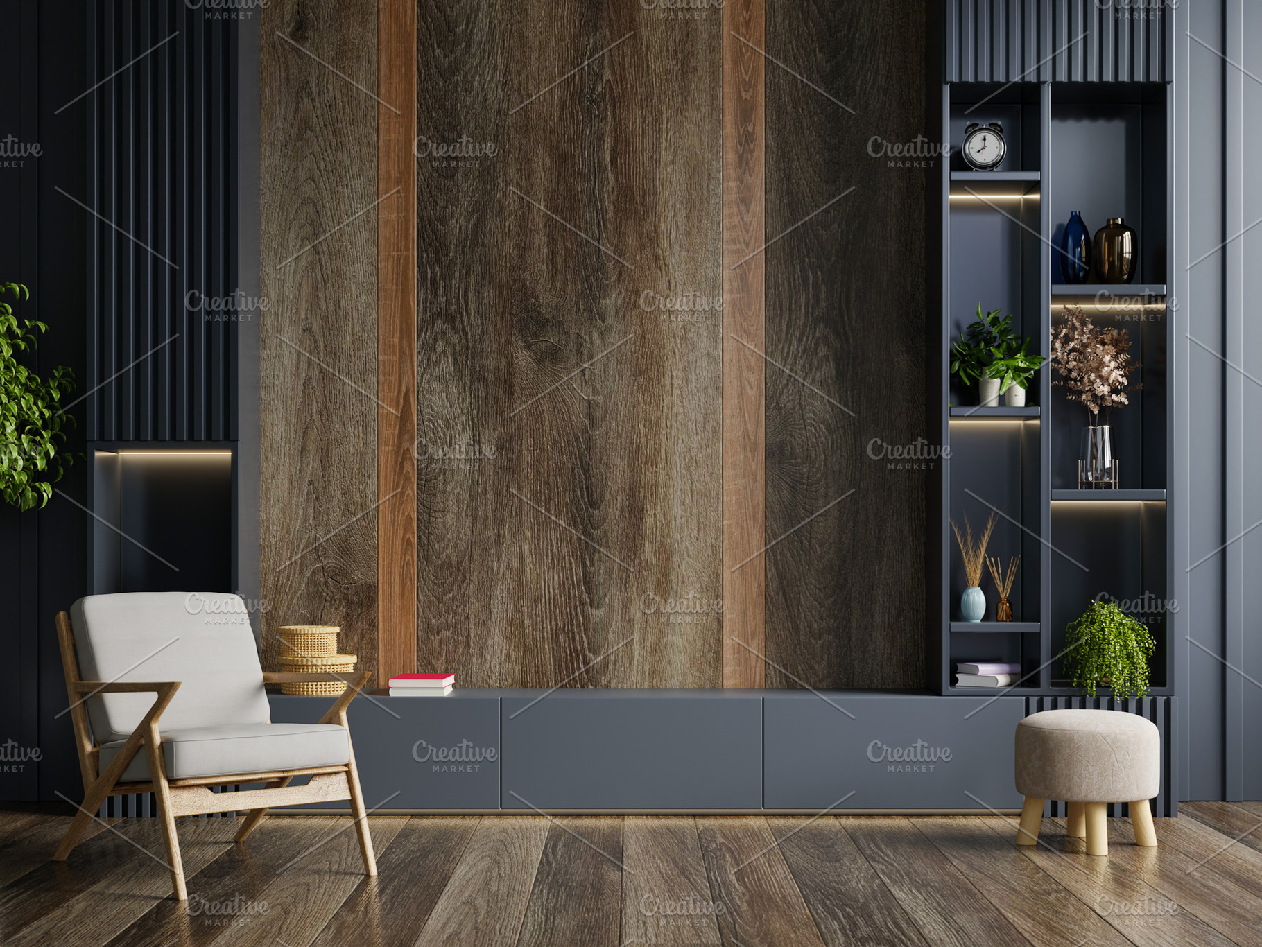 Cabinet for TV wall mounted., an Architecture Photo by vanitjan