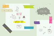 Washi Tape Clipart & Vectors Set, an Illustration by Lera Efremova (Thumbnail 1 of 3)