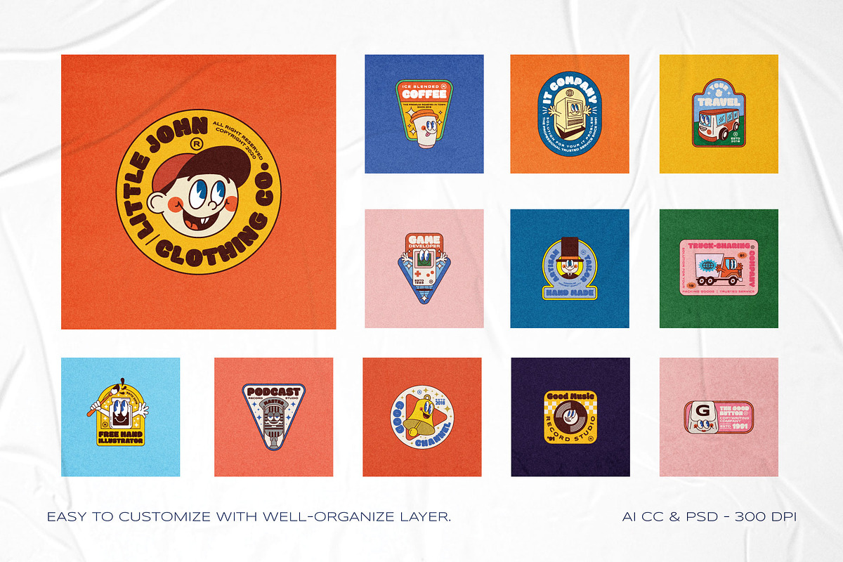 Illustration Logo Badges Bundle, a Branding & Logo Template by The Good Store (Photo 3 of 10)