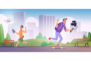 Filmmakers. Video attraction, a Person Illustration by Onyx
