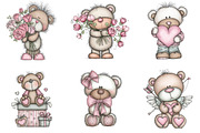 Whimsical Teddy Bear Valentine Clipa, a Graphic by CraftArtStudio (Thumbnail 6 of 6)