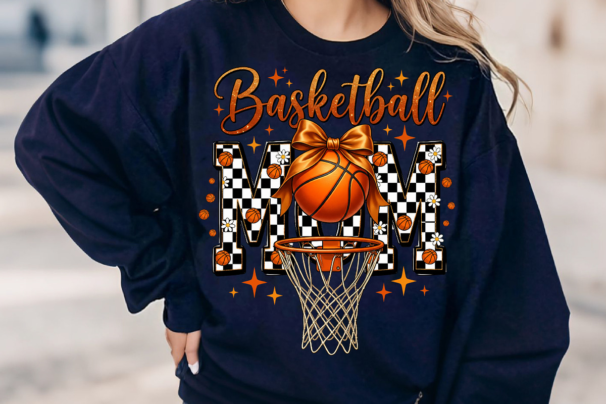 Retro Basketball Mom Life PNG,, an Illustration by CreationArt (Photo 2 of 9)