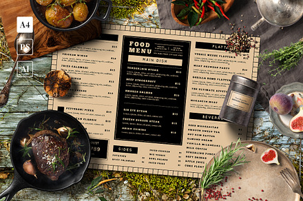 Vintage Food Menu